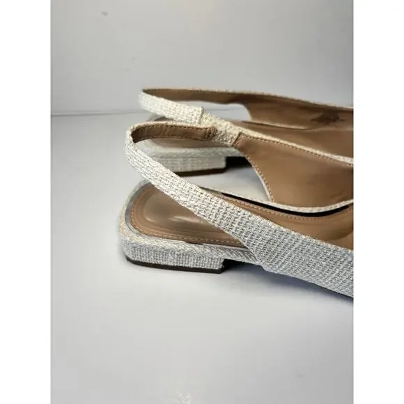 Size 9.5 - NIB Kelly & Katie Sloan - Cream Texture W Rhinestone Embellishment - Picture 5 of 7